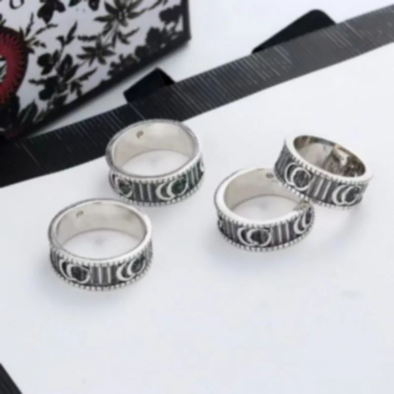 Серебро 925 пробы с буквой G, винтажное кольцо высокого качества, мужское и женское модное ювелирное изделие, подарок