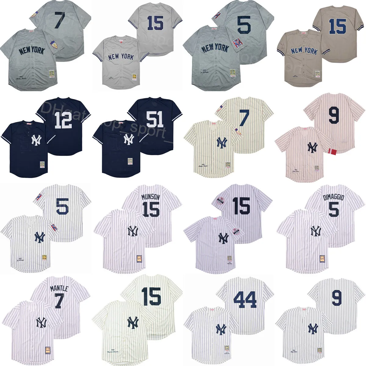 Save Big on Bulk Baseball Jerseys Retro Baseball Jersey Clothing: Retro  Pinstripe Jerseys Munson, Boggs, Judge, DiMaggio, Maris Vintage Baseball  Style
