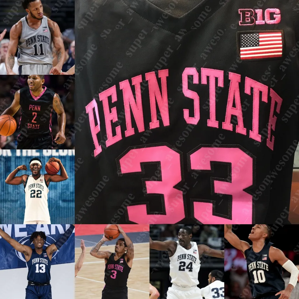 NCAA Penn State Basketball Jersey Jalen Pickett Camren Wynter Andrew Funk Myles Dread Seth Lundy Kebba Njie Caleb Dorsy Dallion Johnson Kanye Michael Henn