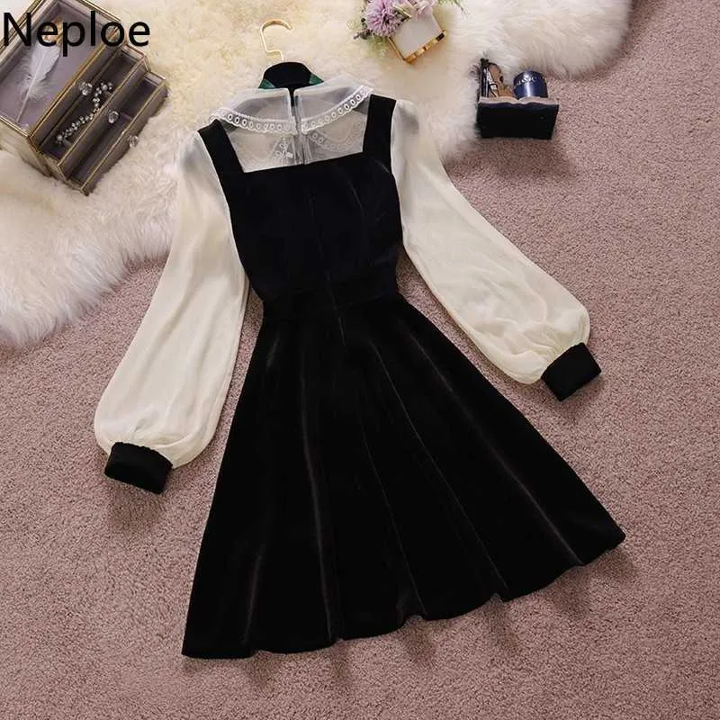 Neploe Velvet Black Dress Lantern Sleeve Party... From Dou02, $20.38 In  Bulk | DHgate.Com