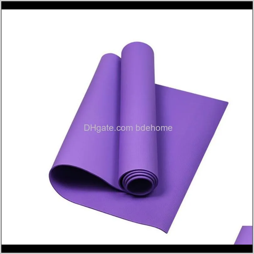 solid yoga mats 173cm*60cm*0.4cm non slip carpet mat for beginner environmental home indoor fitness gymnastics mats