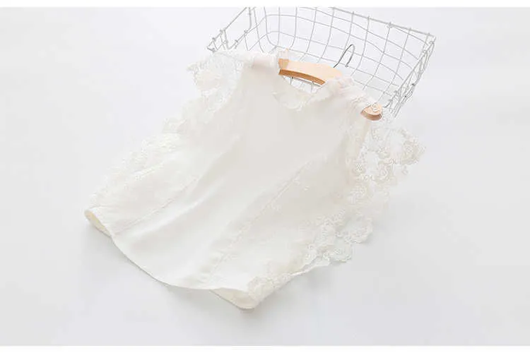  Hot Summer New Design2 3 4 6 8 9 10Years Thin Sweet Cute Solid Color Lace Patchwork Blouse Baby Kids Girls Sleeveless Shirt (12)