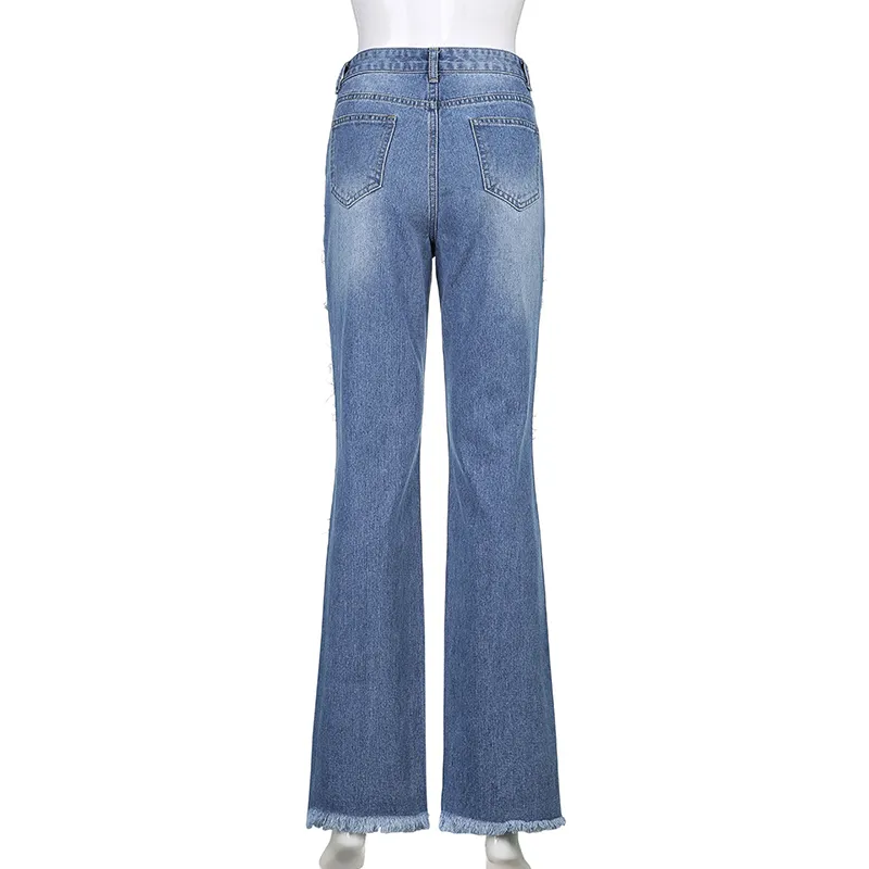 Vintage High Waisted Flare High Waisted Flare Jeans For Girls
