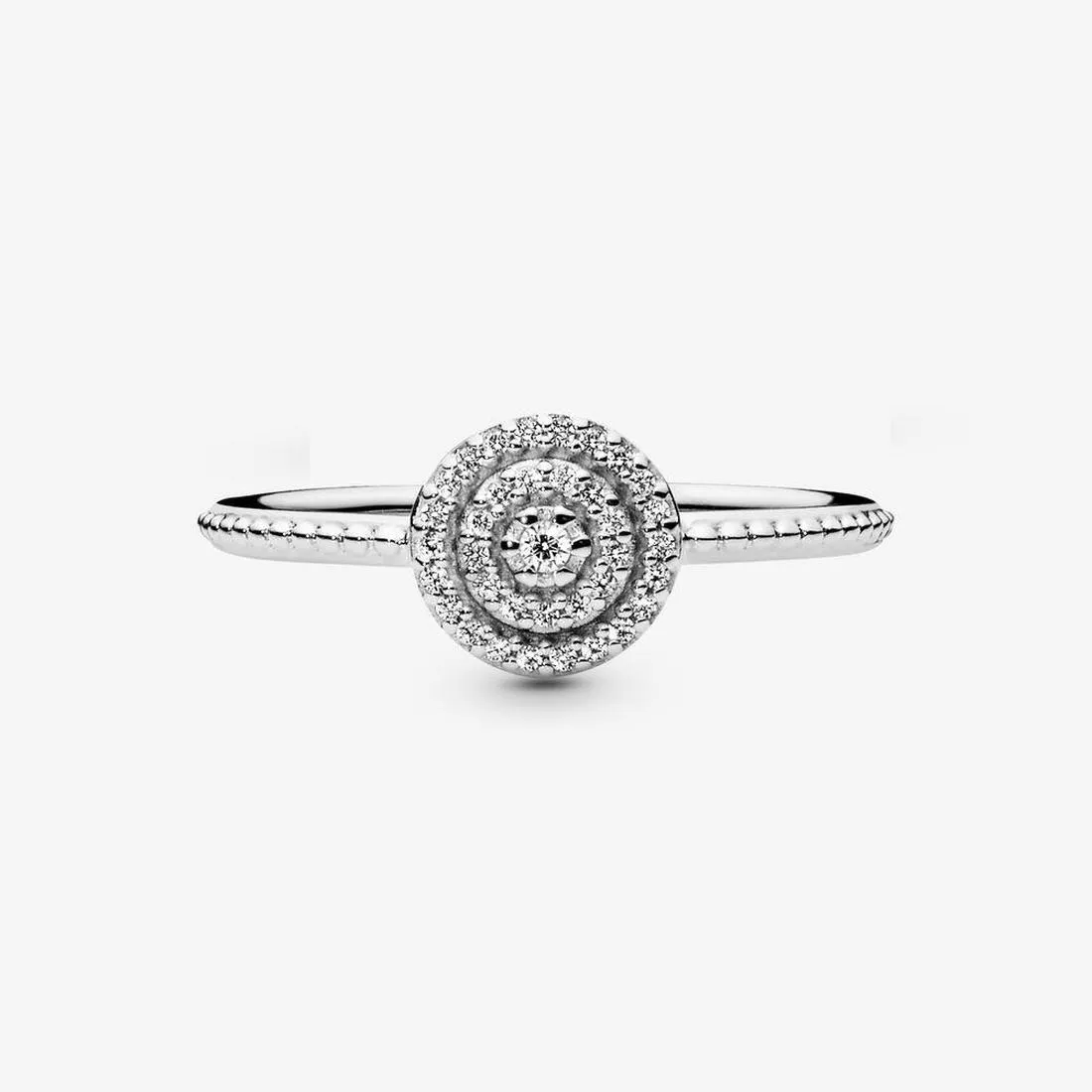 Pandora dangling round sparkle ring cz sterling silver deals