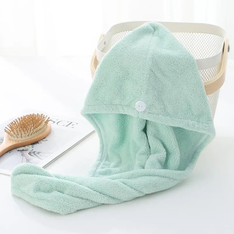 Shower Caps For Magic Quick Dry Hair Microfiber Towel Drying Turban Wrap Hat Caps Spa Bathing Caps ST273