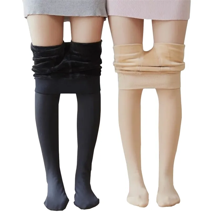 Chleisure Winter Warm Leggings Women High Waist Plus Velvet Legging Solid Höst 5 Färg 211215