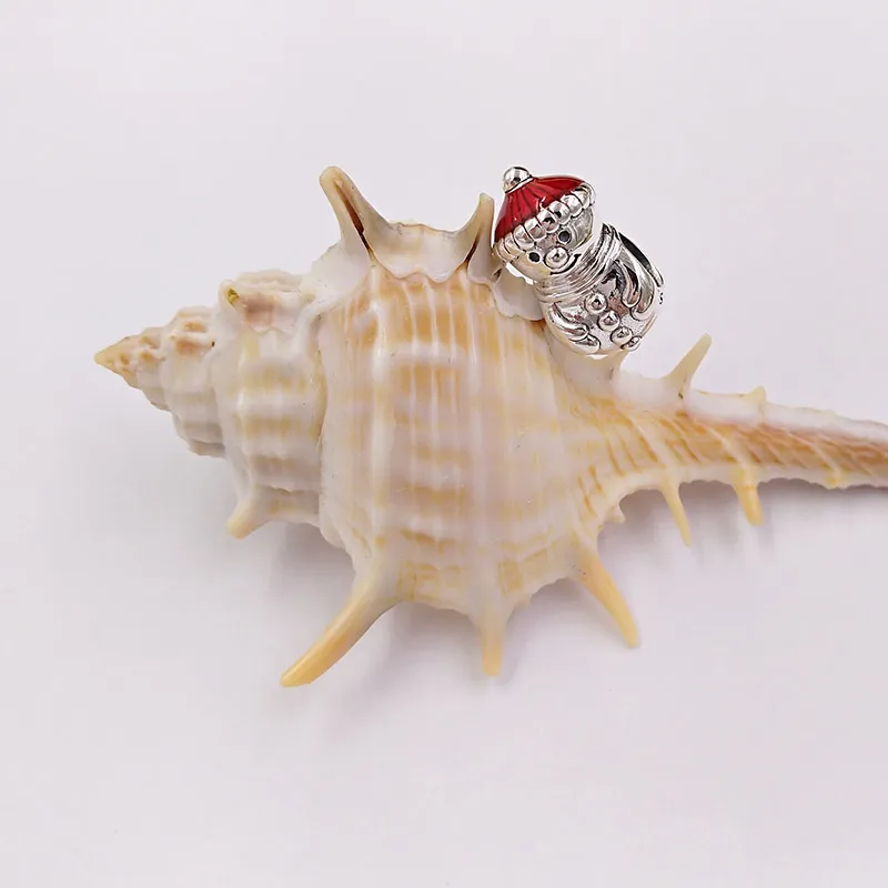 Přívěsky na výrobu šperků, náhrdelník z sterlingového zirkonu, řetízek, korálkový náramek, sada, vánoční náramek, visící sněhulák a klobouk Santa Claus._voghion.com