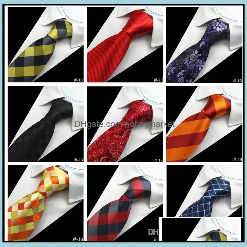 Designer Mens Ties 38 Design Silk Neck Ties 8cm Plaid & Striped Ties for Men Formal Business Wedding Party Gravatas