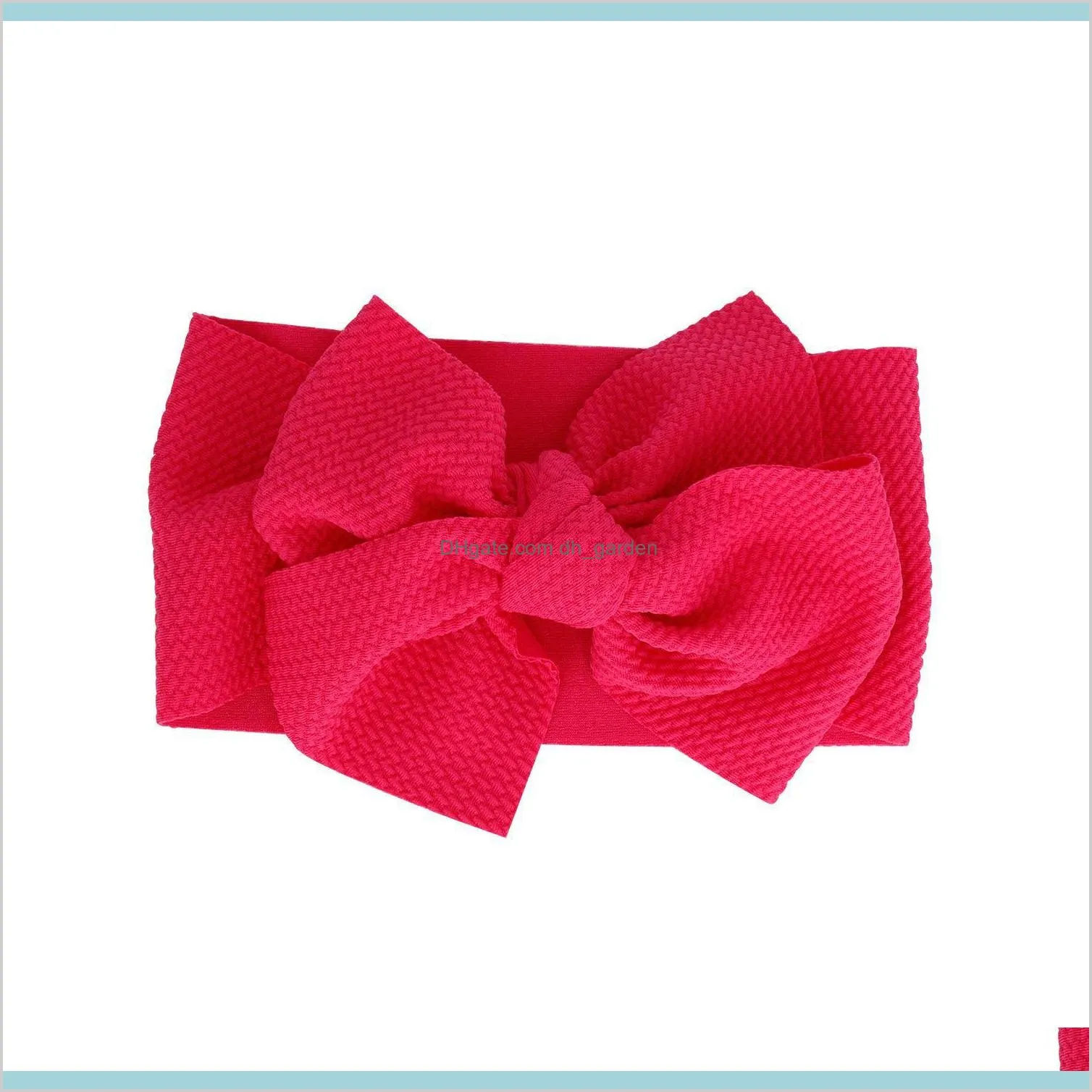 14color fit all baby large bow girls headband 7inch big bowknot headwrap kids bow for hair cotton wide head turban infant newborn