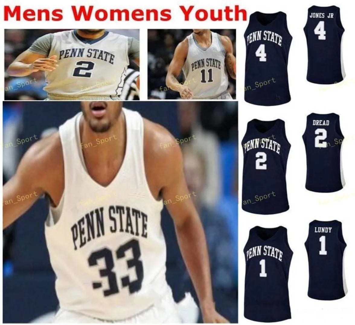 NCAA College Penn State Nittany Lions Maillot de basket-ball 15 Buttrick 2 Myles Dread 20 Taylor Nussbaum 21 John Harrar Ed personnalisé