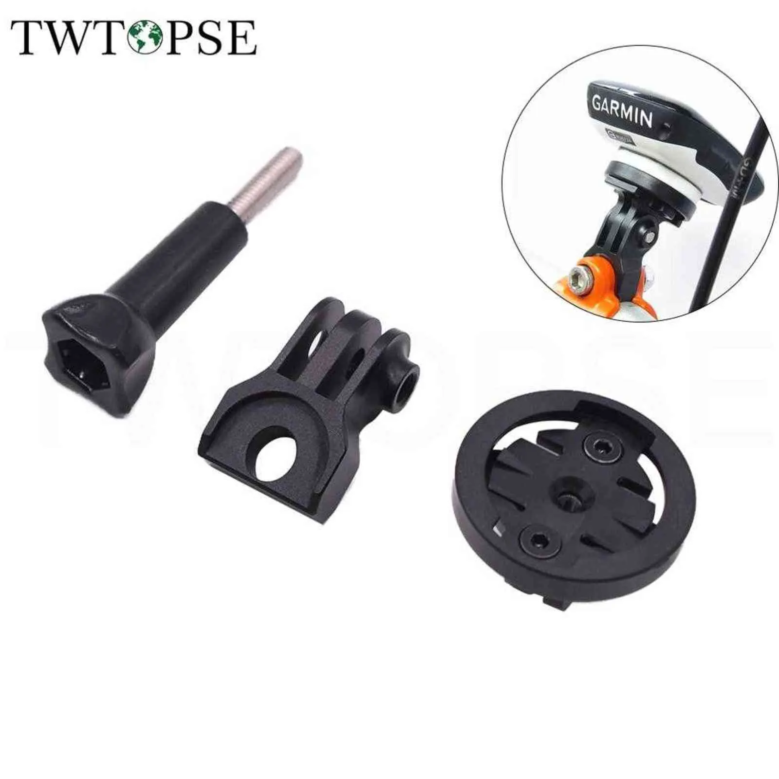 Toptopse Bike Latarka Latarka Kamery Stojak na Brompton Folding Rower do Gopro / Garmin / Bryton / Cateye Light Część Y1119