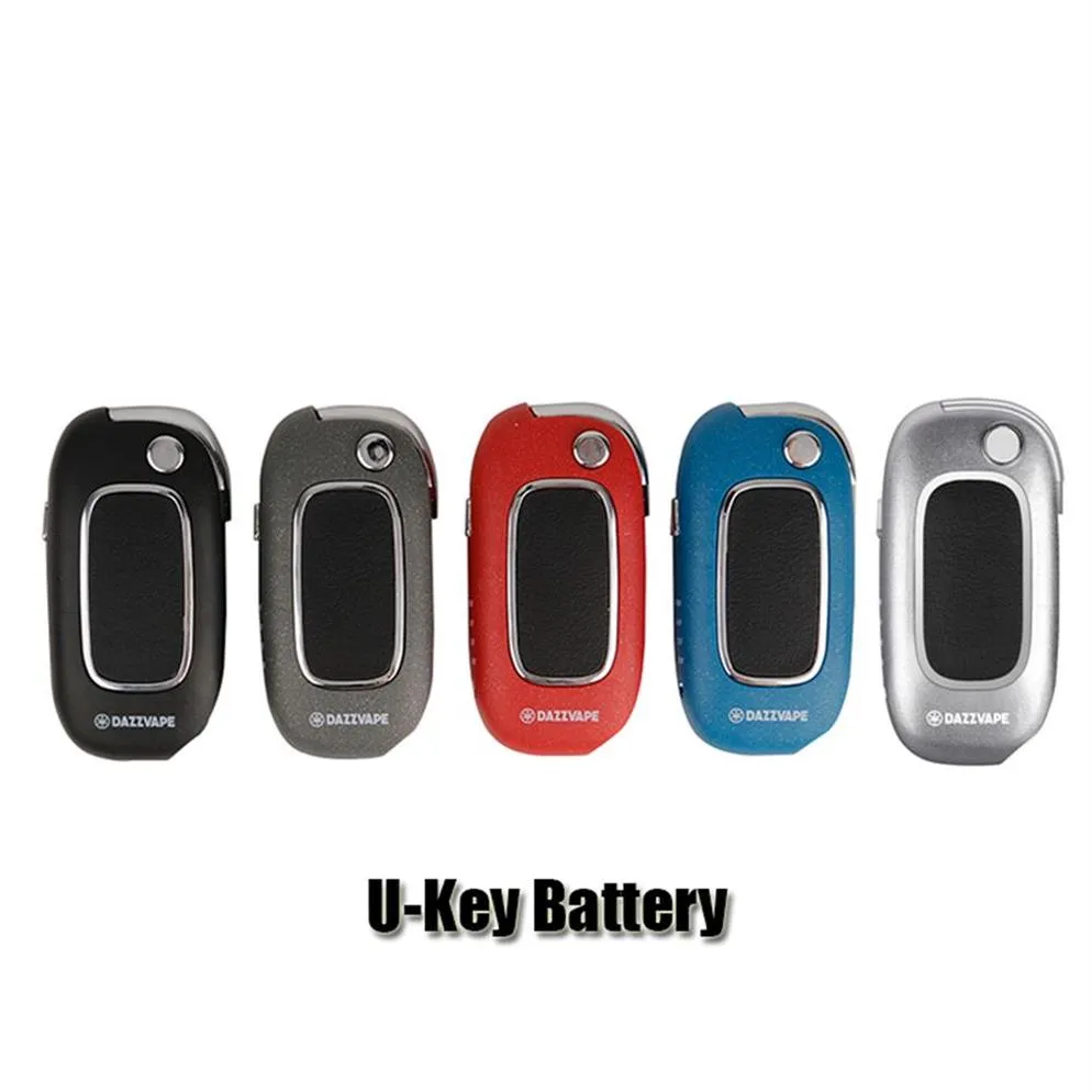 Autentico Dazzvape UKEY batteria batteria preriscaldamento 400mAh VAPABY VAPA VAPE MOD per 0.5ml 1.0ml 510 BOBSA35A09 BOBSA35A09