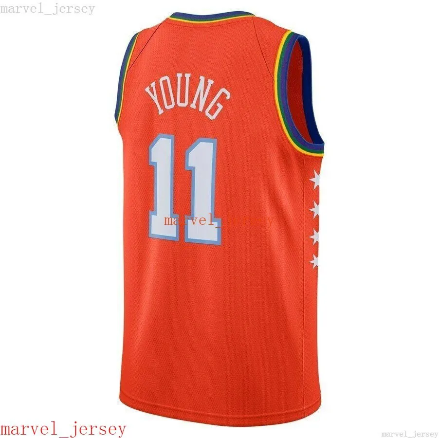 Custom Stitched Young Orange 2020 Rising Stars Game Swingman Jersey XS