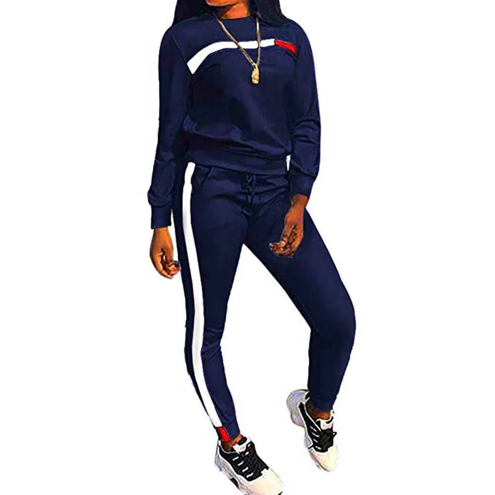 DIHOPE Herbst Winter 2 Stück Set Frauen Hoodies Tops Hosen Dame Kordelzug Hosen Trainingsanzug Sets Chandal Mujer 2 Piezas 2020 y0625