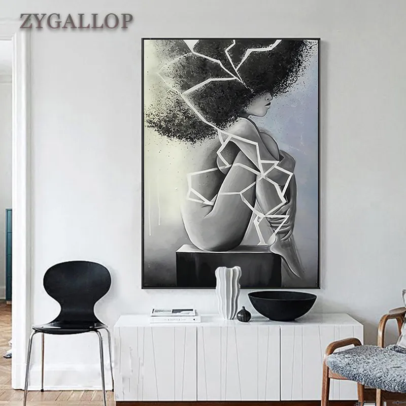 Abstrakte nackte Frau Poster moderne Wandkunst Leinwand Malerei Tänzerin Bild Druck Wandmalerei Schlafzimmer Raumdekoration Wandbild