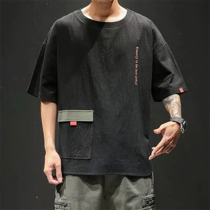 9xl 8xl 7xl 6xl 5xlプラスサイズ夏のショートメンスリーブTシャツメンズルースヒップホップ若手男性の学生シャツスリーブ210707