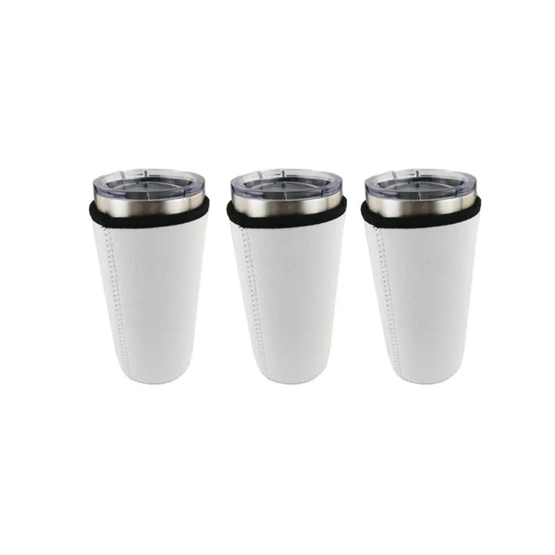 Drinkware Handle Sublimation Blanks Reusable 30oz 20oz Iced Coffee Cup Sleeve Neoprene Insulated Sleeves Mugs Cover Bags