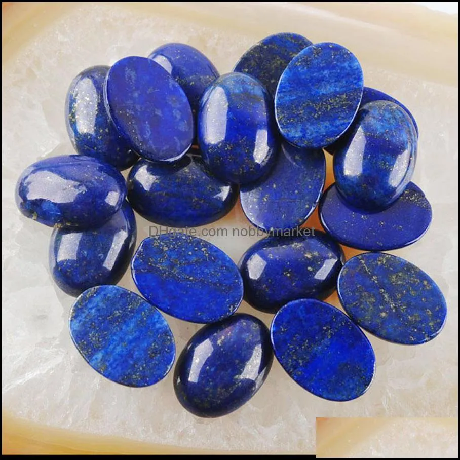 WOJIAER 10Pcs Oval Beads for Jewelry Making Natur Stone Cabochon CAB No Drilled Hole 13x18x6mm Gem Opal Crystal Quartz DBU801