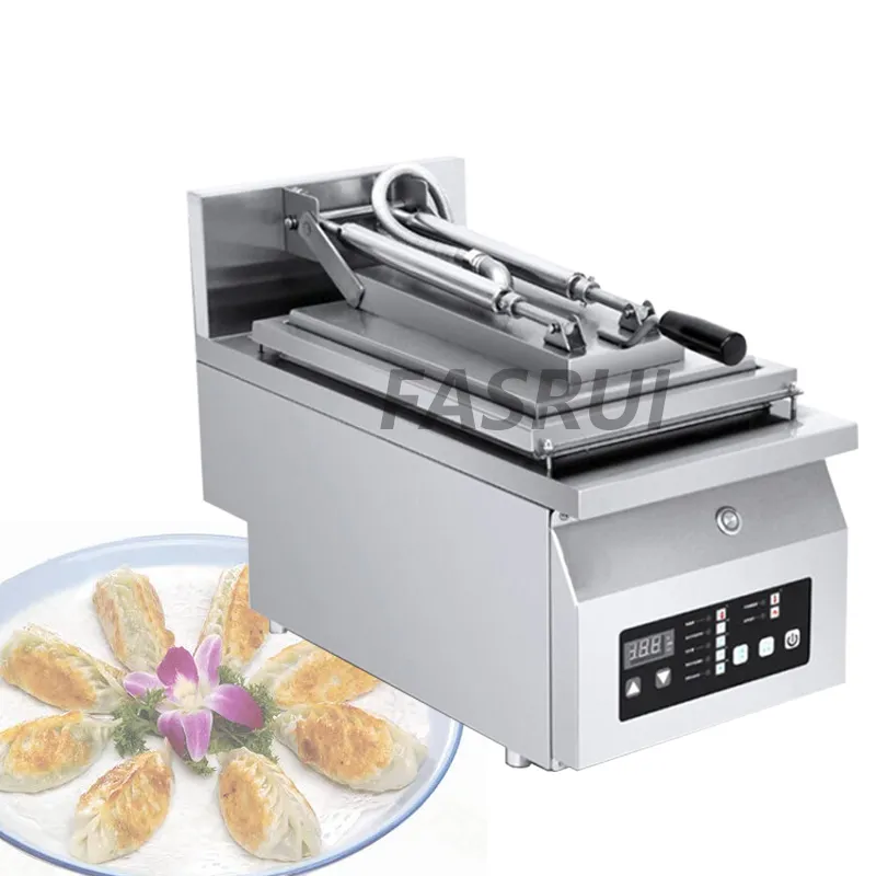 Fried Dumpling Machine Double Head Electric Frying Pan Full-automatic Steak Buns Fry Maker