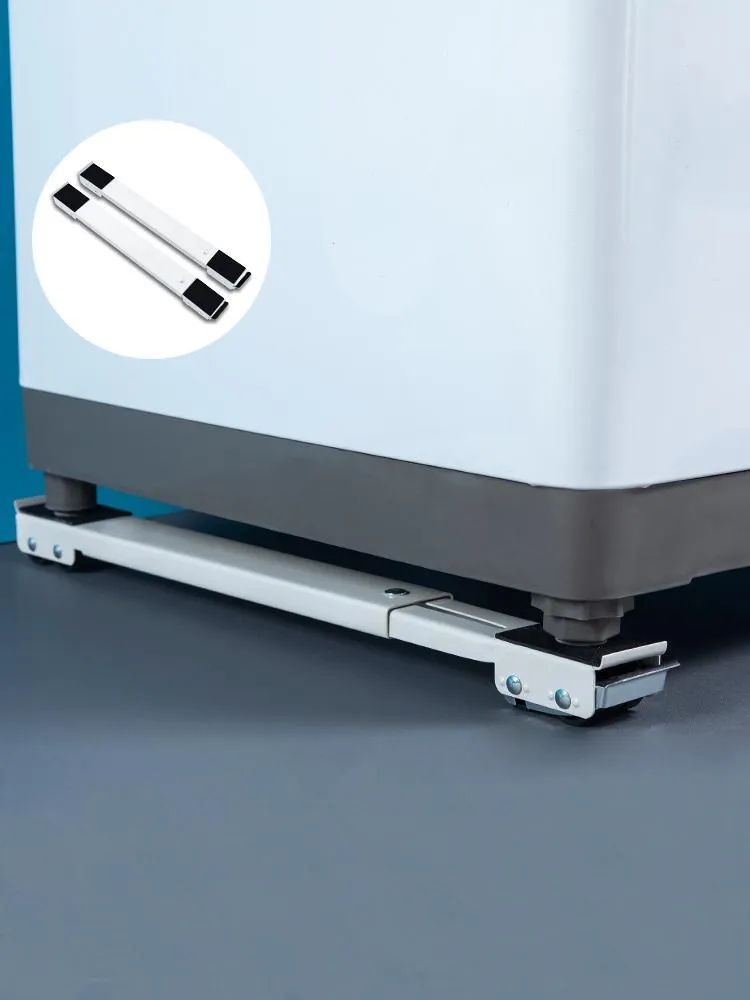 Hooks & Rails 24 Wheel Machine Stand Movable Adjustable Refrigerator Base Mobile Roller Bracket Universal Washing Dryer Holder