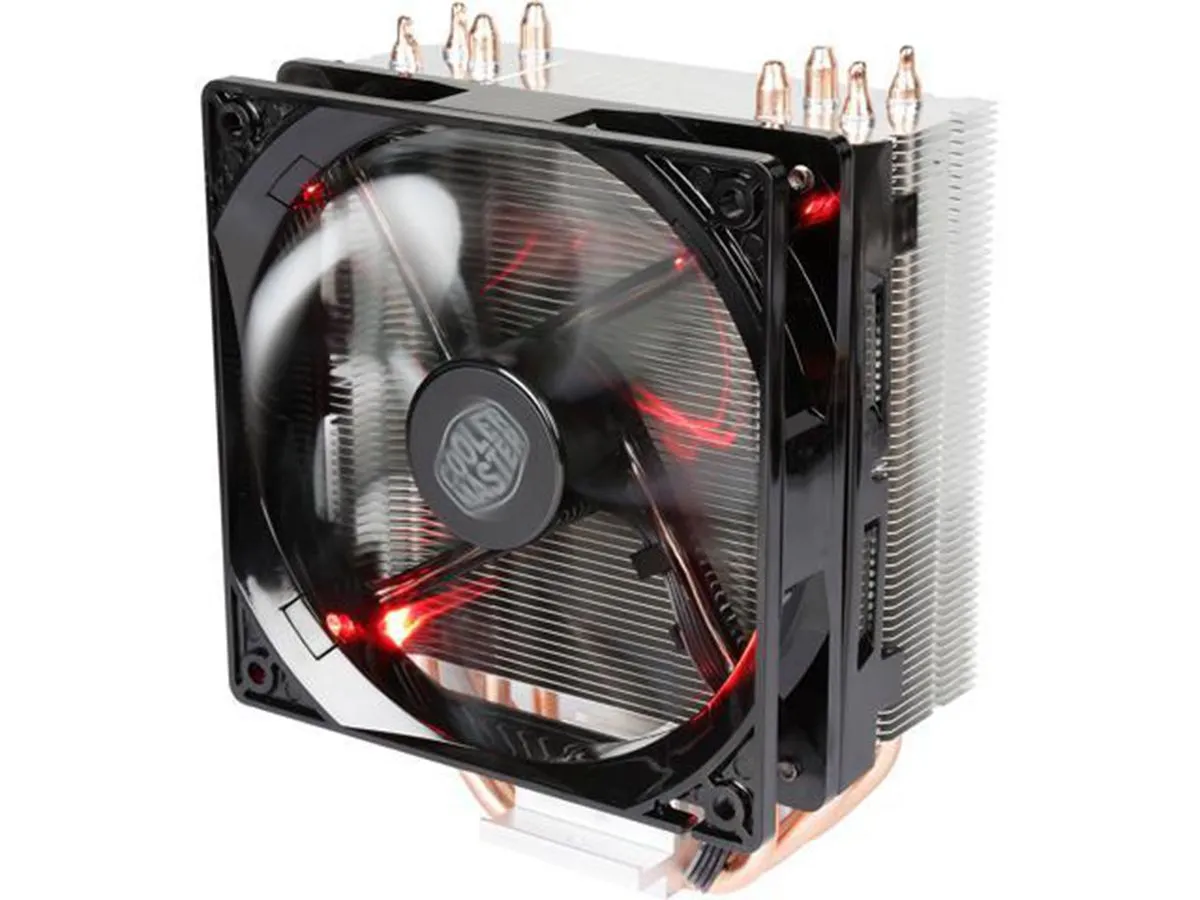 Cooler Master Hyper 212 LED CPU AIR VENTIL 4 CDC HeatPipes, PWM de 120 mm, Technologie Spin Technology silencieux LED rouges pour AMD Ryzen / Intel LGA1200 / 1151