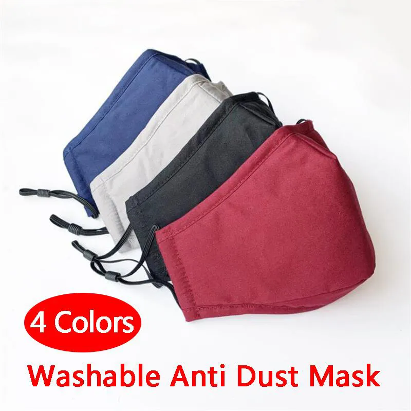 Zmywalna tkanina bawełniana PM2.5 Anti Haze Maska Anti-Dust Face Dusproof Tkaniny włókniny Ciepłe Maski rowerowe dla dorosłych