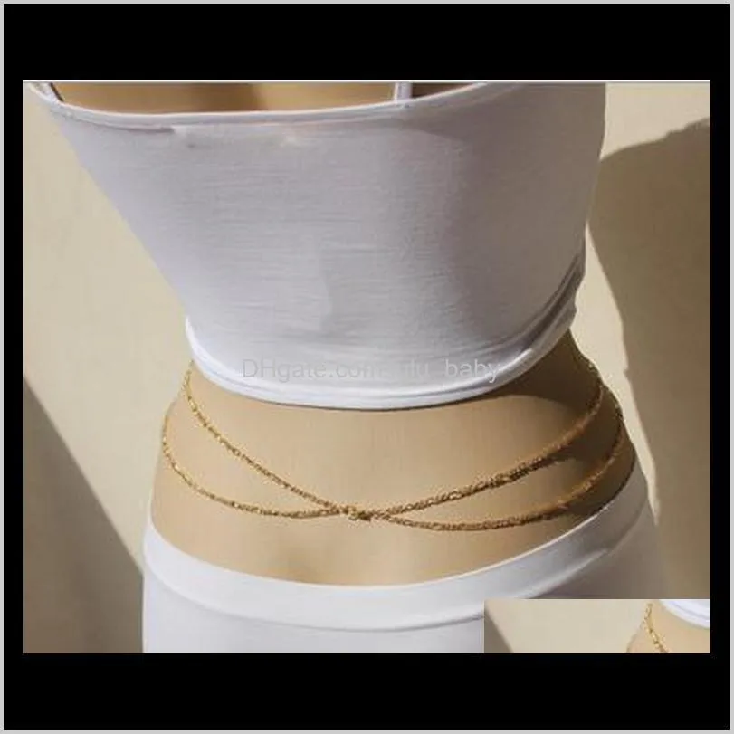 belly chains europe and united states sexy fashion double layer body chain