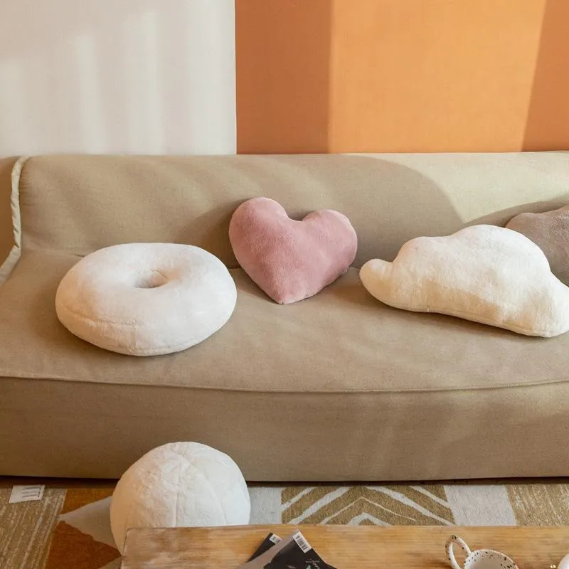 Yastık/dekoratif yastık aşk bulutları düz renk oturma odası yatak odası sevimli çörek yastık nordic ins peluş şekilli