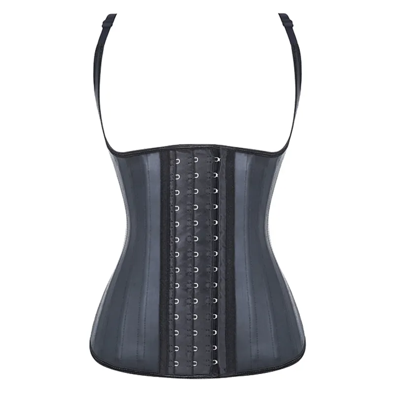 Body Shaper 25 stålben Latexväst Midjetränare Slimming Underkläder Bodsuit Slimming Bälte Modellering Strap Shapers 210810