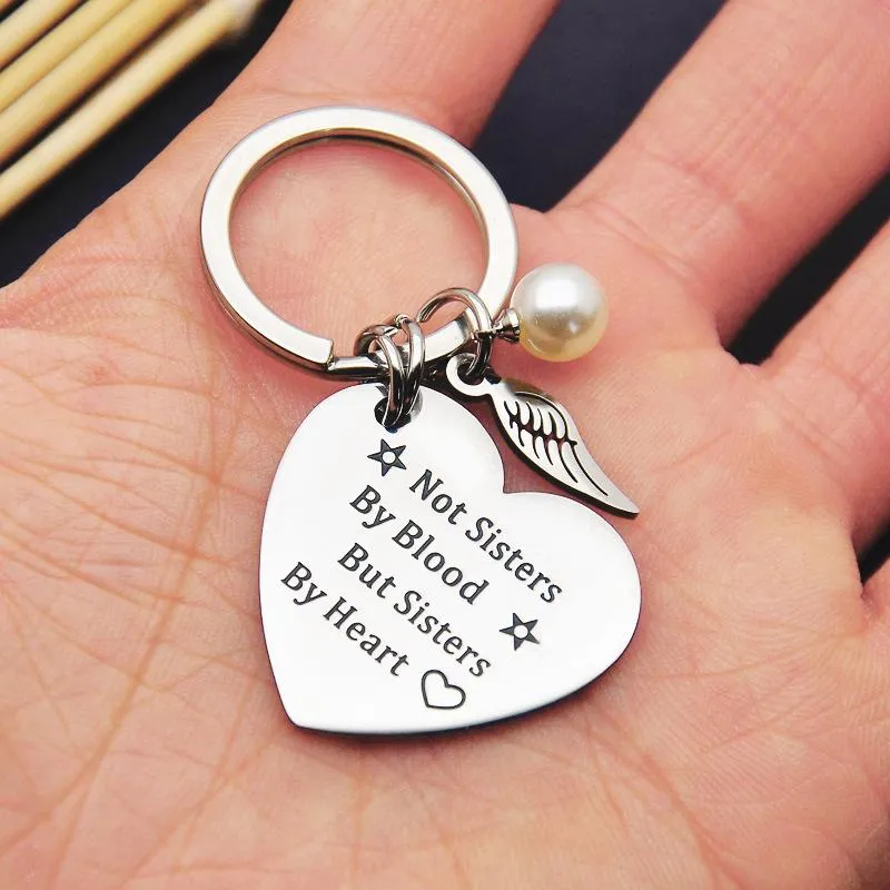 Stainless Steel Keychain Pendant A Sister Is God`s Way Of Making Creative Luggage Decoration Key Ring Birthday Party Gift