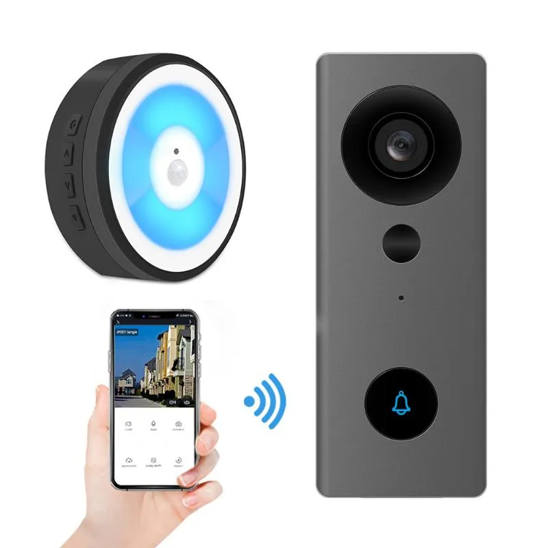 Dzwonki Smart Inteligentne Wideo WiFi Wideo Dzwonek Domowy aparat bezpieczeństwa Zdalne inteligentne monitorowanie podczerwieni z wykrywaniem ruchu