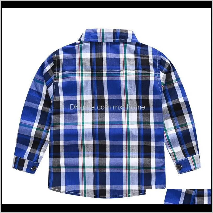 boys plaid casual shirts 13 colors long sleeve single breasted shirts england style spring autumn kids clothes boys tops 1-7t 04