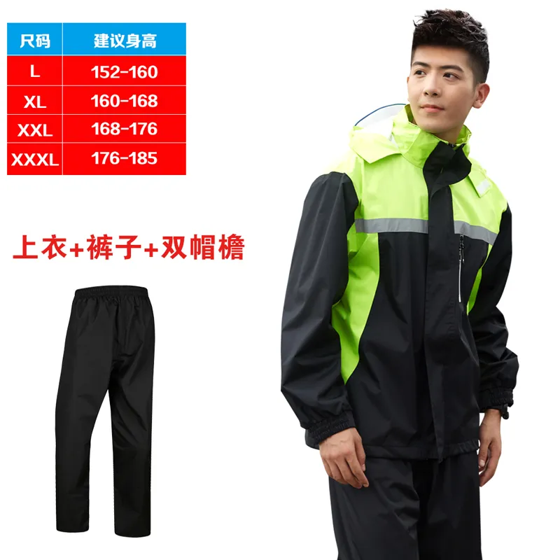 Long Raincoat Rain Pants Waterproof Raincoats Men Coat Motorcycle Rainwear Poncho Male Chubasquero Hombre Clothes
