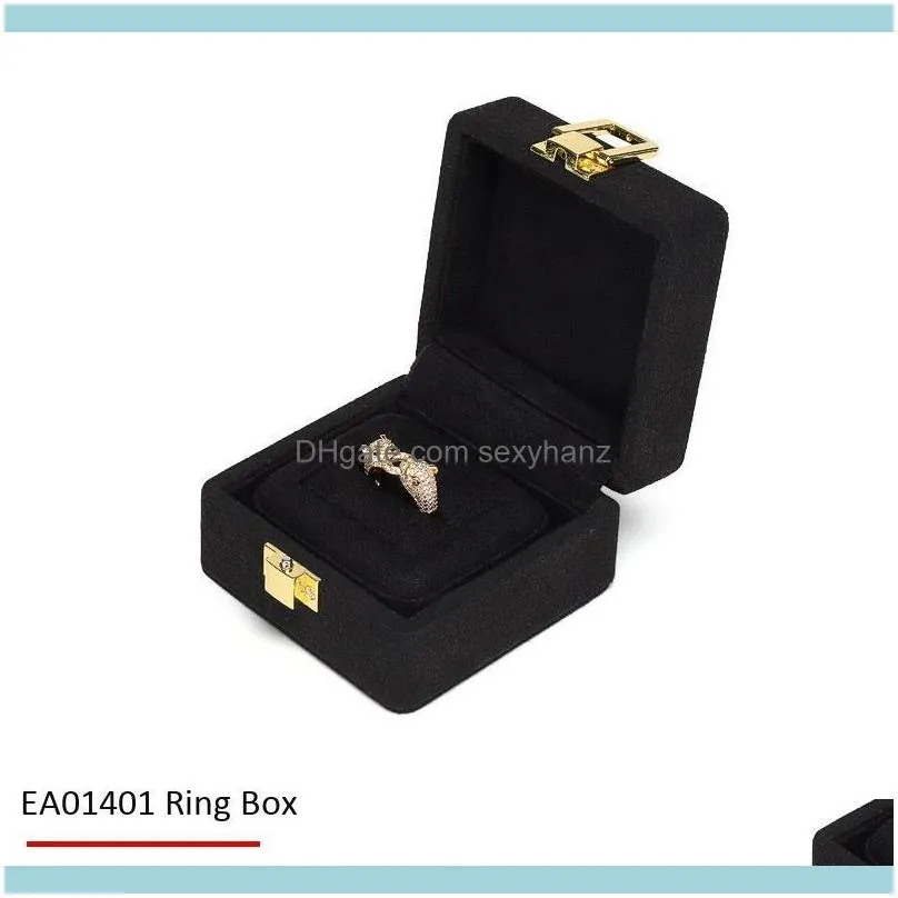 4Pcs Metal Buckle Jewelry Box Ring Pendant Bracelet Storage Pouches, Bags
