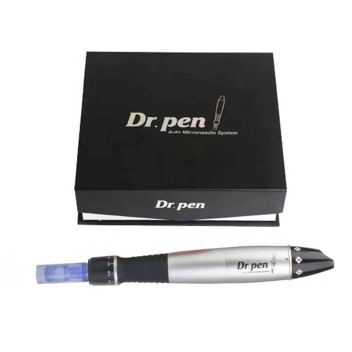 Dr. Derma Pen Système de micro-aiguilles automatiques Aiguilles réglables Longueurs 0,25 mm à 3,0 mm Appareil de beauté électrique à rouleau MicroNeedle