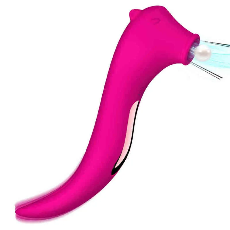 Nxy Sex Vibratori 2 in 1 Vibratore Orale Simulatore Clit Sucker 10 Vibrazione per donne e coppie Ricaricabile Potente g Spot Licking Massager 1209