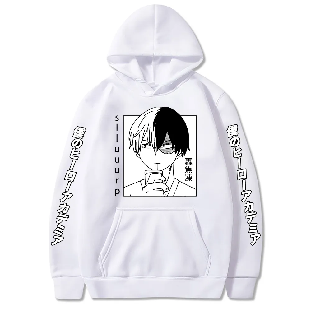 2021 Harajuku My Hero Academia Hoodies Men Women Long Sleeve Sweatshirt Shoto Todoroki Anime Manga Hoodies Tops Clothes Y0319