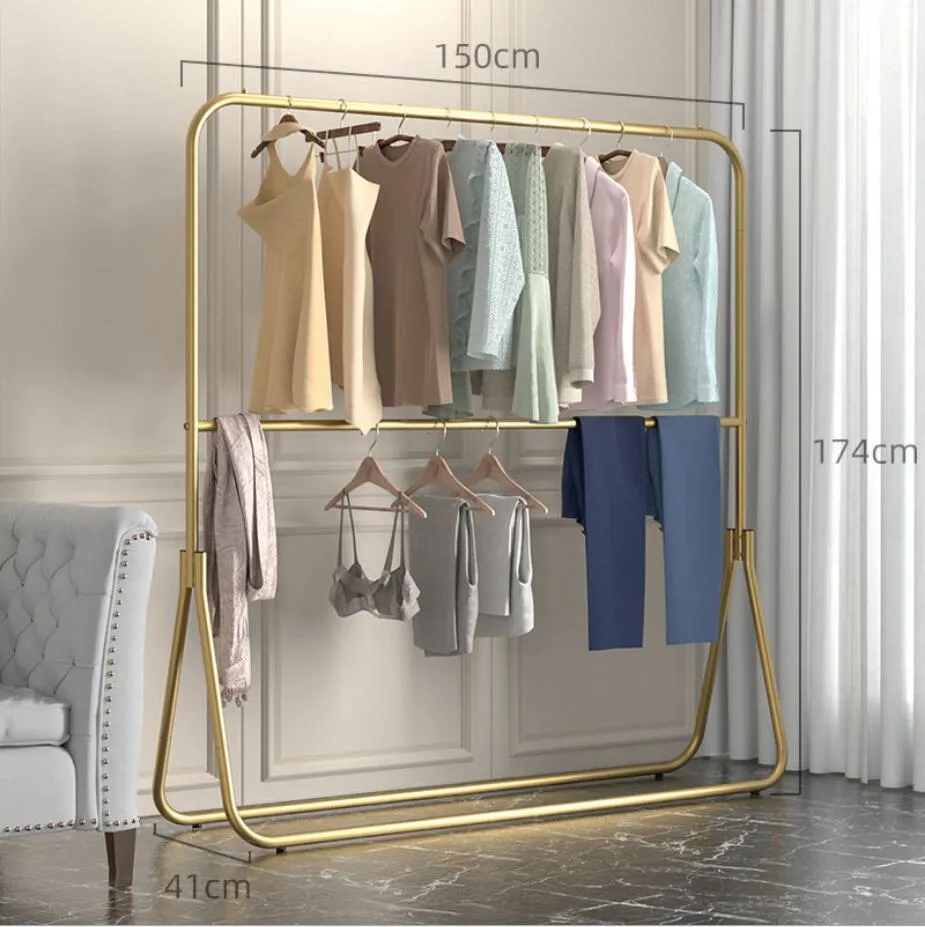 Standing pole clothes hanger rack best sale