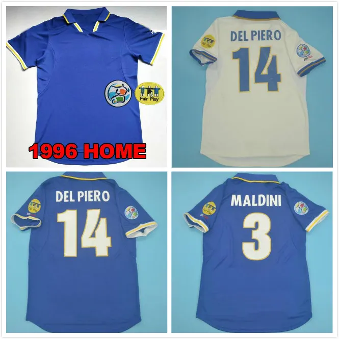 1996 1998 Retro ROSSI Schillaci Totti camisetas de fútbol 96 98 MALDINI DEL PIERO BAGGIO ZOLA camisetas de fútbol clásico Maglia da calcio RAVANELLI vintage Maillot