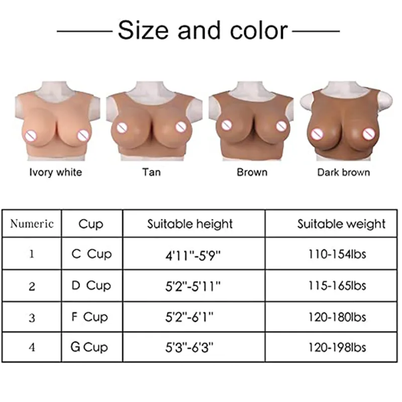 Silicone Breastplate Round Collar Realistic B-G Cup Breast Forms Silk  Cotton Filler Fake Breasts for Crossdresser Cosplay(Size:B Cup,Color:Color  1) : : Clothing, Shoes & Accessories