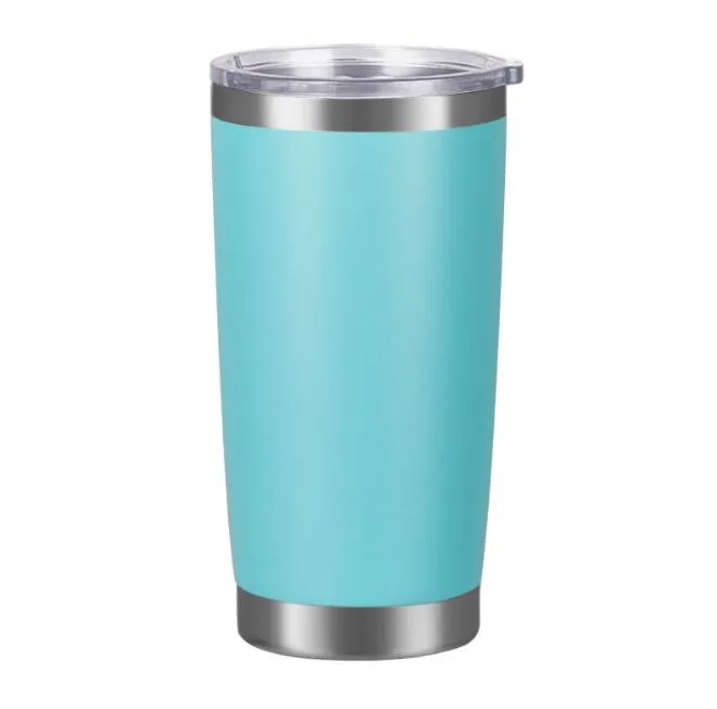 Moda 20 oz bebiendo tazas de vaso con tapa de sello Copa de vino de acero inoxidable Copa aislada de vidrio Viaje BY1688