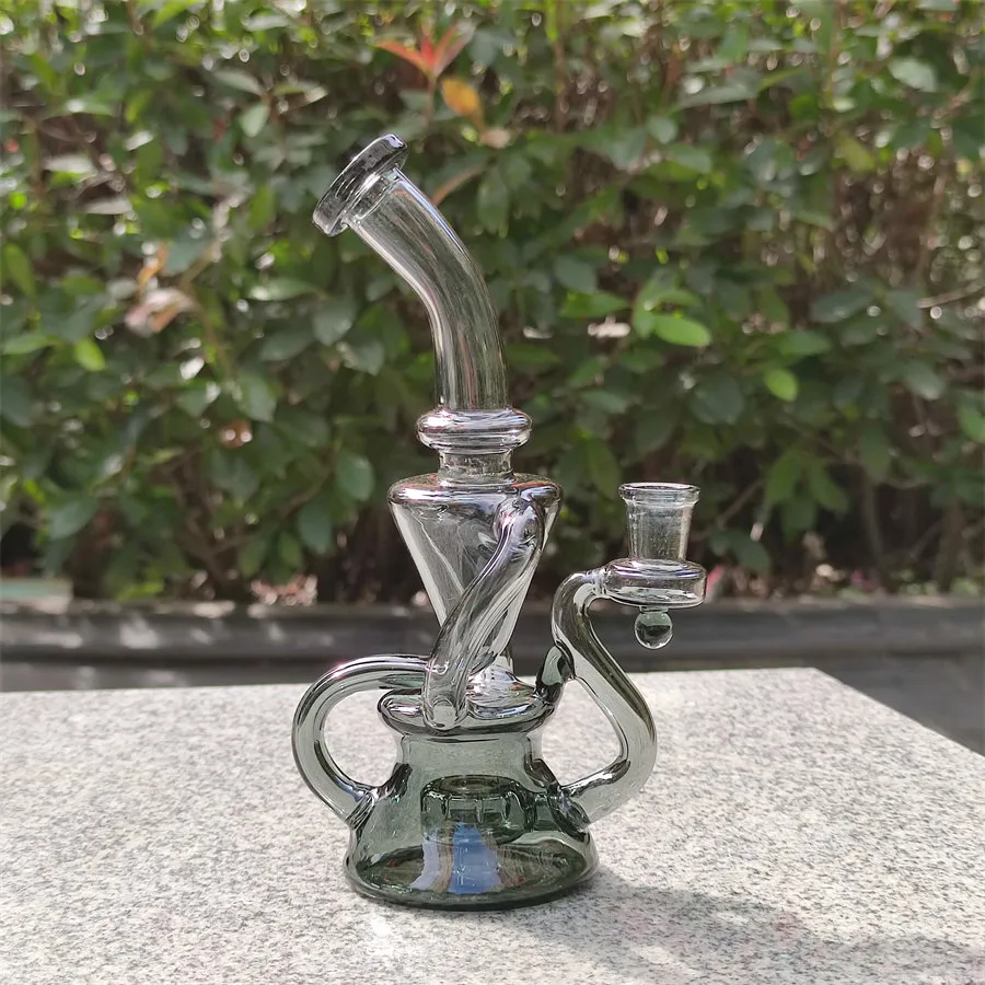 2021 Hookah Bong Glass DABリグマルチカラーブラックレシラー水艇身煙パイプ9インチ高さ14.4mm女性ジョイント石英バンガー