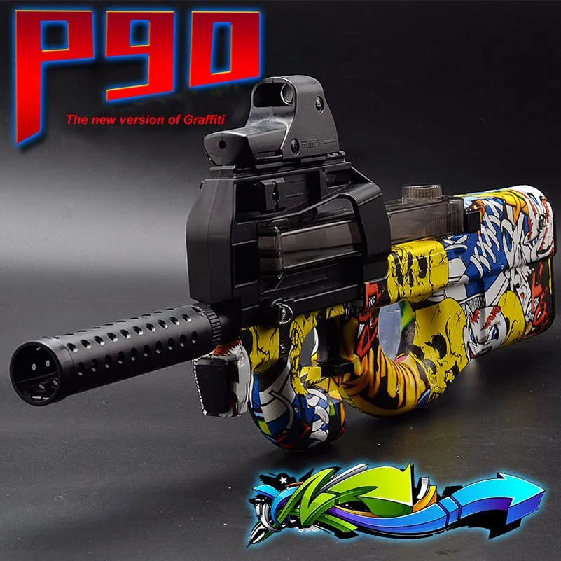 P90 Graffiti Édition Électrique Jouet Pistolet Extérieur Jouets Pour  Enfants CS Live D'assaut Snipe Arme Doux Balle de L'eau Éclats - Cdiscount  Jeux - Jouets