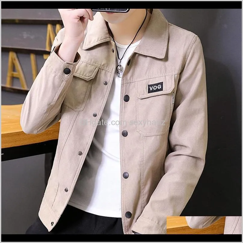 jacket men`s 2021 spring and autumn korean version of the trend loose sports tooling casual jackets