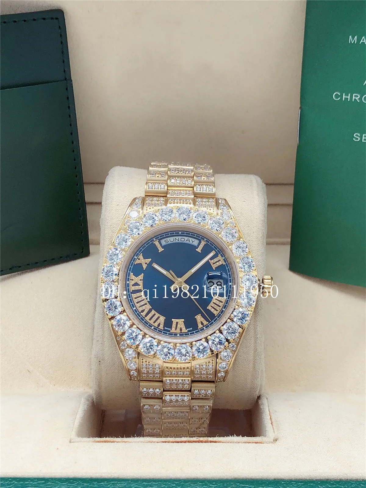 Luxury U1 Factory 11 Style Full Diamond Watch 218238 Big Diamond Chozel 43 mm Roman Dal