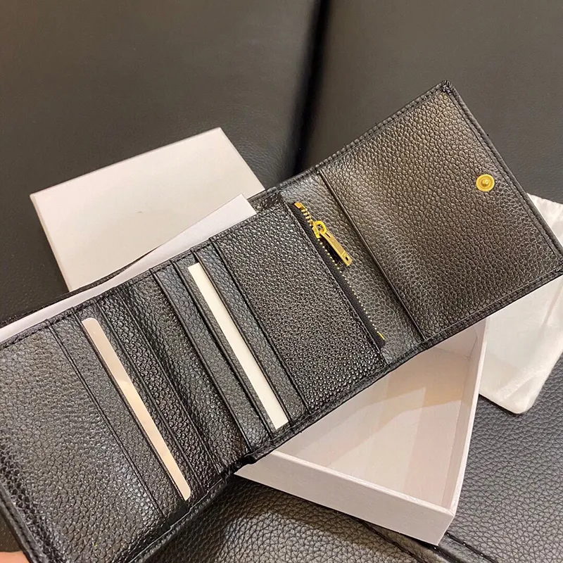 2021 designer purse Card Holder Quality Women Folding Short Wallets Luxury Top PU leather moneybag With boxes Fashion female clutch bag