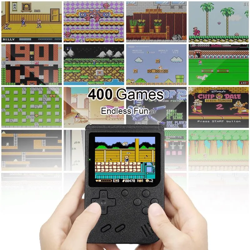 Jeux vidéo Consoles Mini rétro intégré 400 sur 1 Jeux de poche Jeux de poche pour Box Garçon Jouets Retroid Pocket Portable