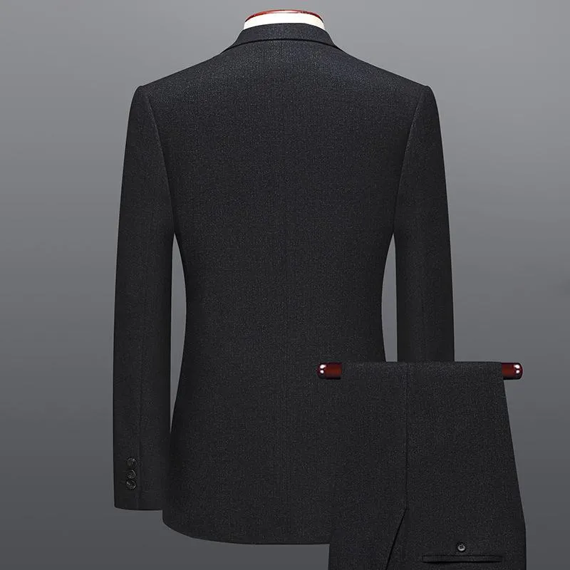 メーカー特典あり ブランド男性ビジネスカジュアルスーツ21ファッションスリムフィットブレザー パンツツーピーススーツシングルブレストバンケット男性の男性のブレザー リメイク版 アパレル メンズ服 Viskasprekybai Lt