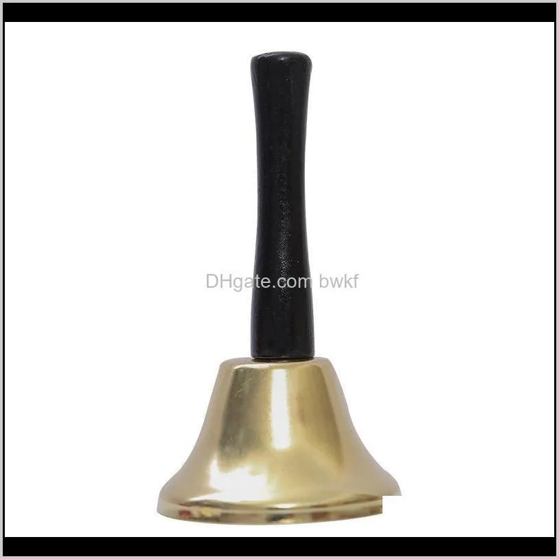 gold silver christmas hand bell xmas party tool dress up as santa claus christmas bell rattle new year decoration jxw289