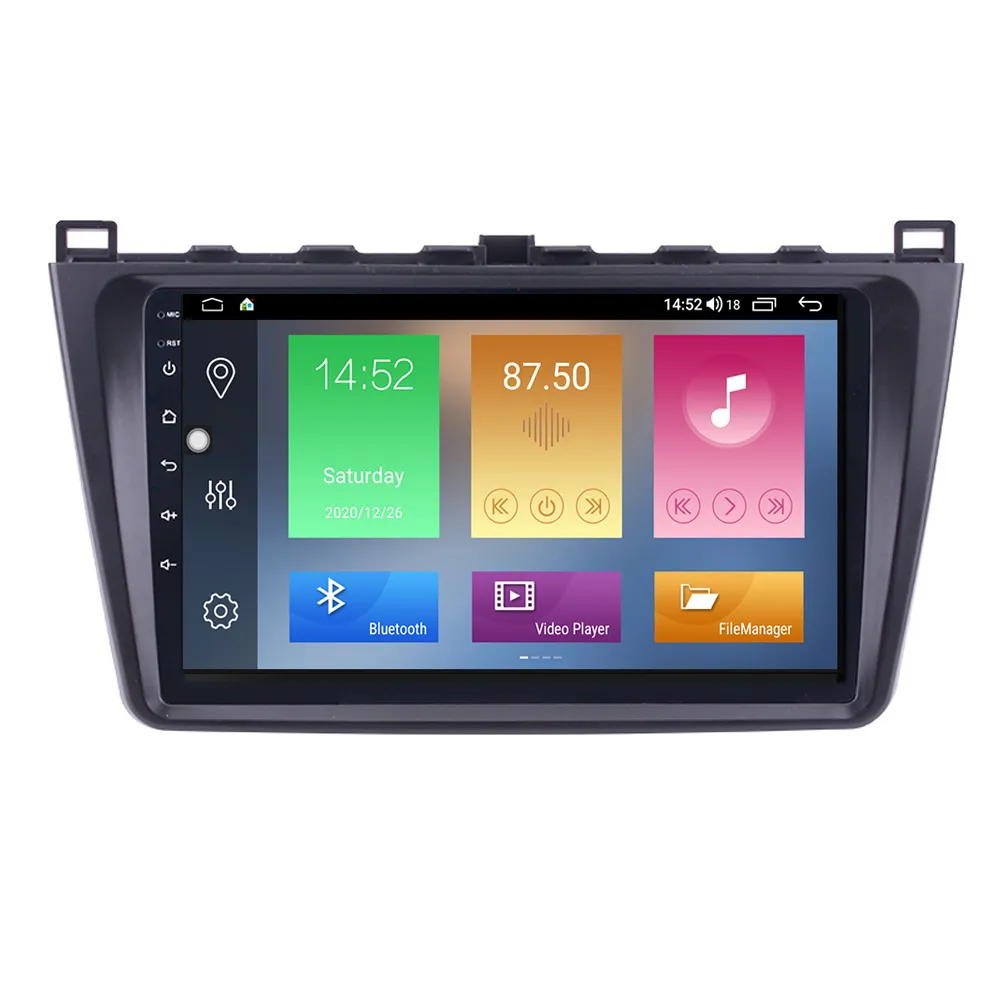 Pekskärmsbil DVD GPS Navi Stereo Player för Mazda 6 2008-2015 med WiFi Music USB Support DAB SWC DVR 9 tum Android 10